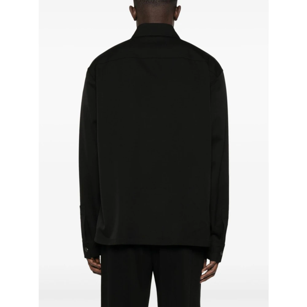 Balmain Zwarte Knoopshirt Klassieke Stijl Black Heren