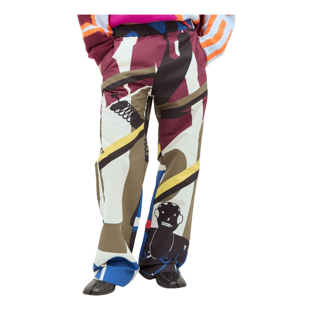 Walter Van Beirendonck Elastische Taille Gedrukte Broek Multicolor Heren