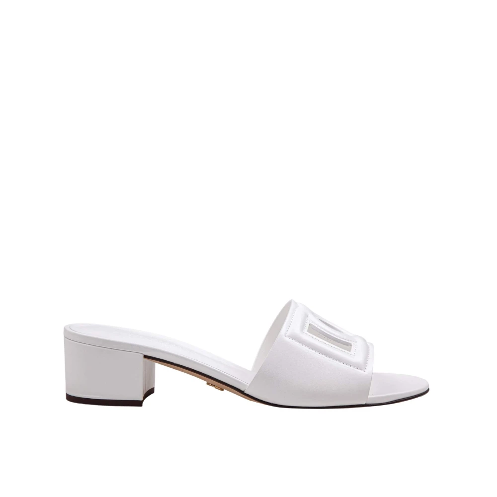 Dolce & Gabbana Vrouw Wit Schoenen Dames, 38 Eu, Leer, Bianca Mule