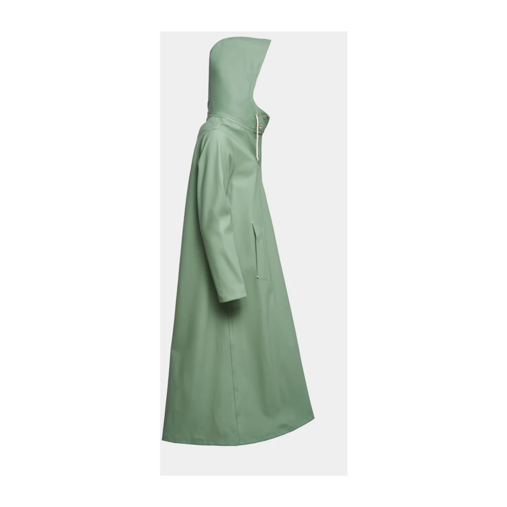 Stutterheim Waterdichte Knielange A-Lijn Regenjas Green Dames