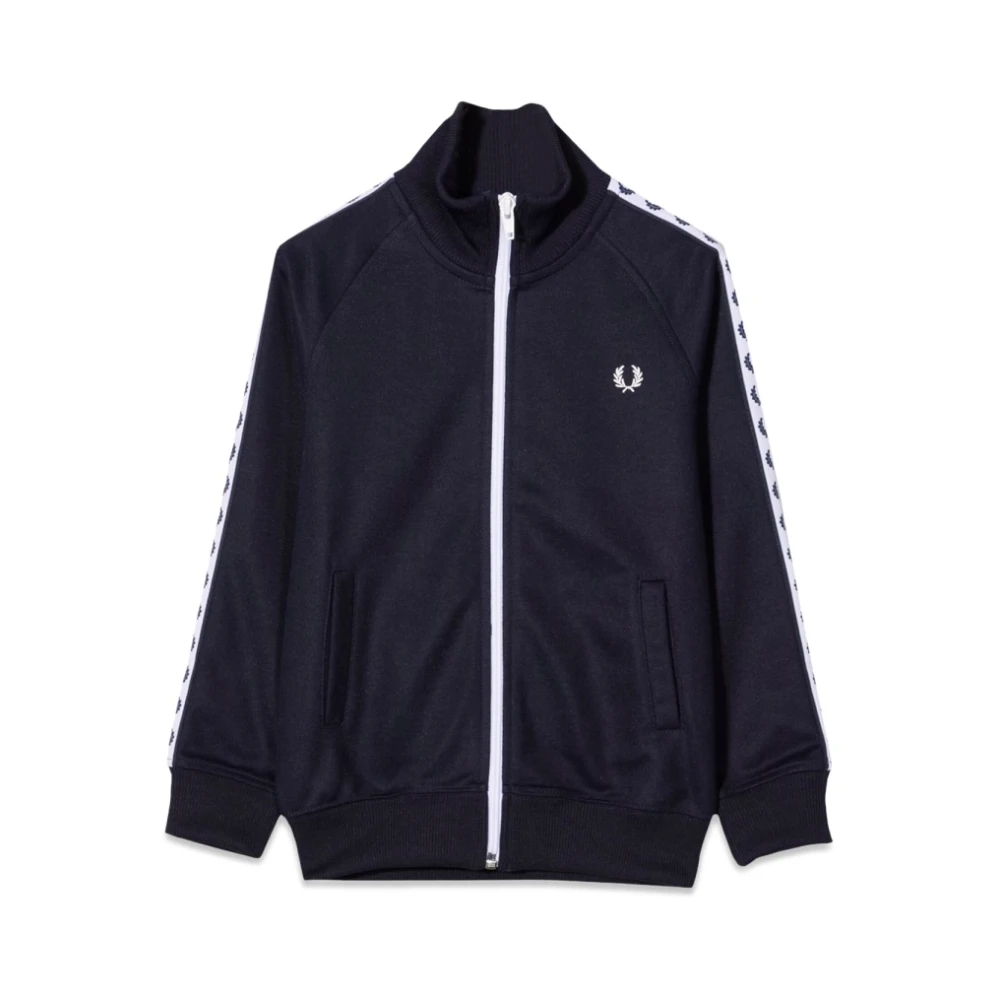 Fred Perry Sportig Taped Track Jacket Blue, Pojke