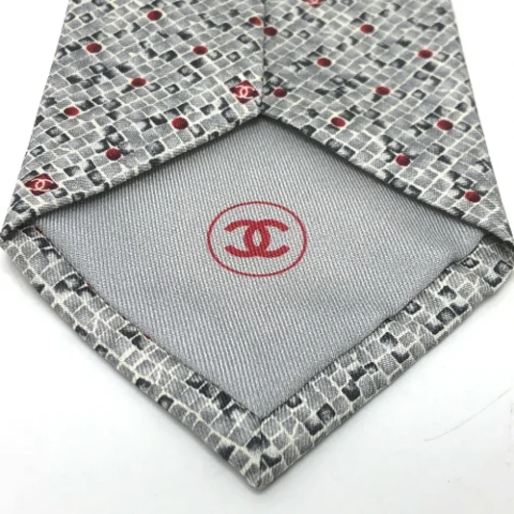 Chanel Vintage Pre-owned Silk home-office Gray Dames