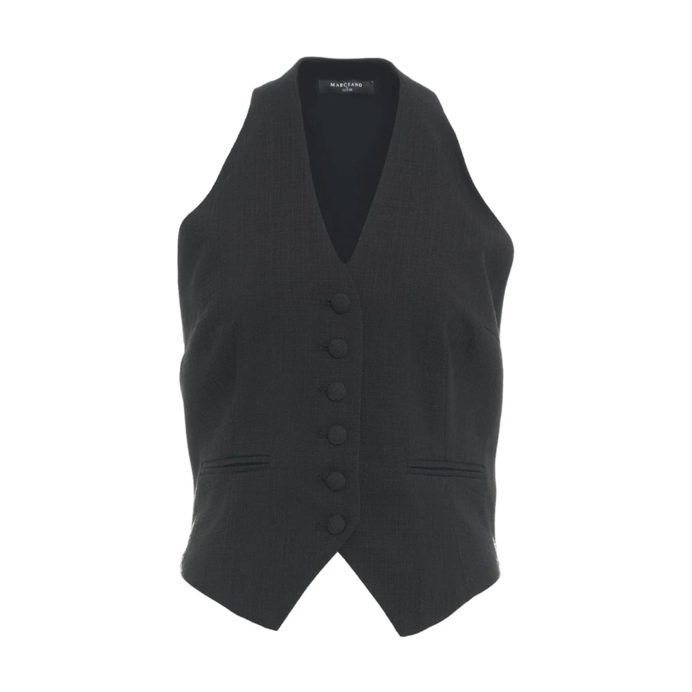 Guess Stijlvolle Katoenmix Vest Black Dames