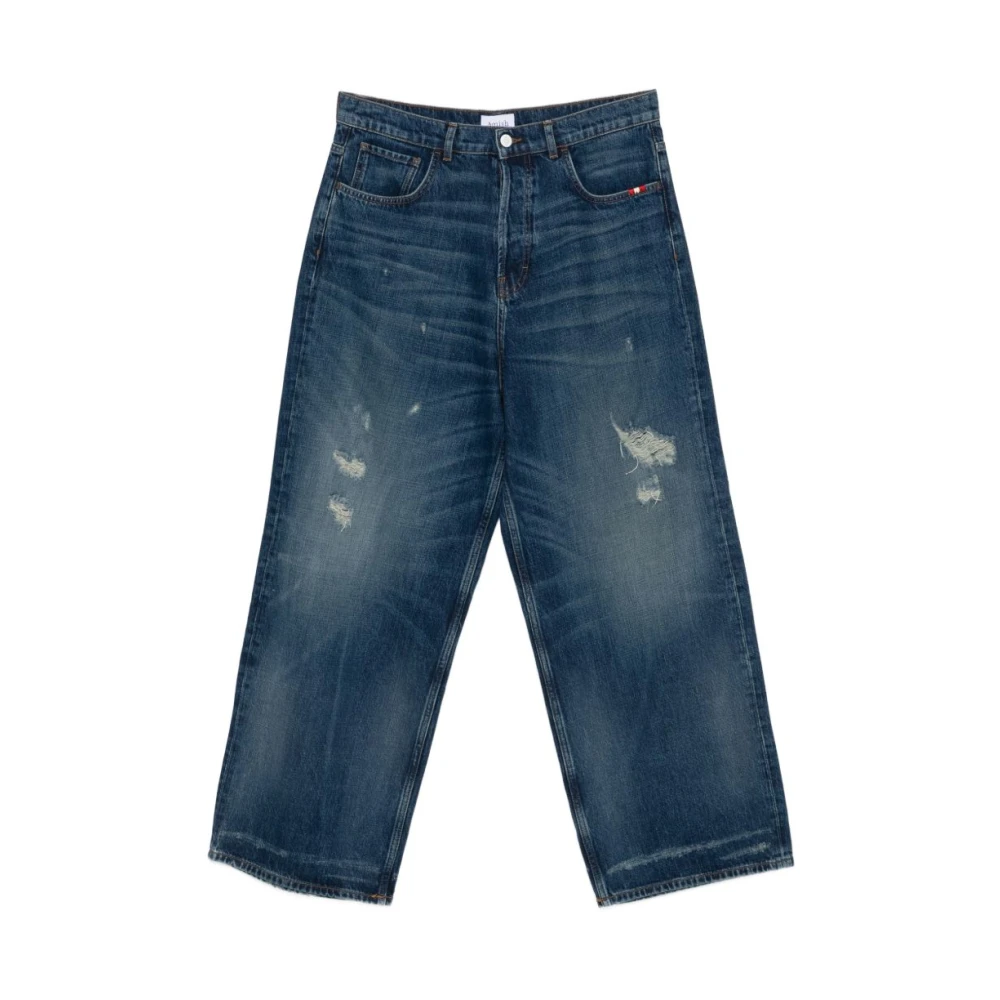 Amish Men's Blue Straight Fit Jeans, W34, Jeremiah Jeans
