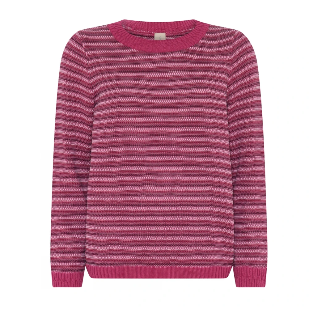 Skovhuus Mini Jaquard O-Neck Pullo Blouse Pink Dames