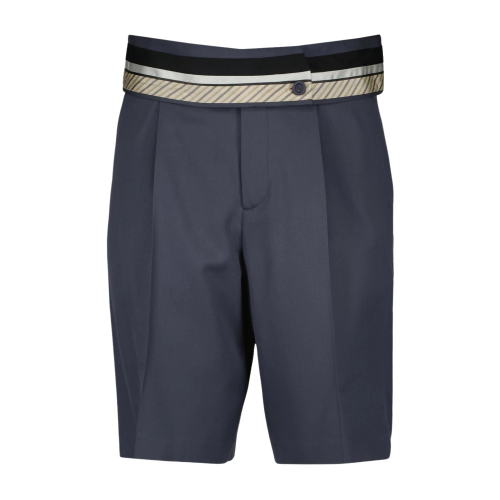 Dior Wollen Bermuda Shorts Gray Heren