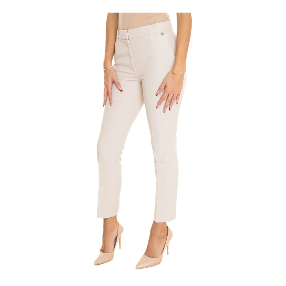 Liu Jo Chino broek met knoopsluiting Beige Dames