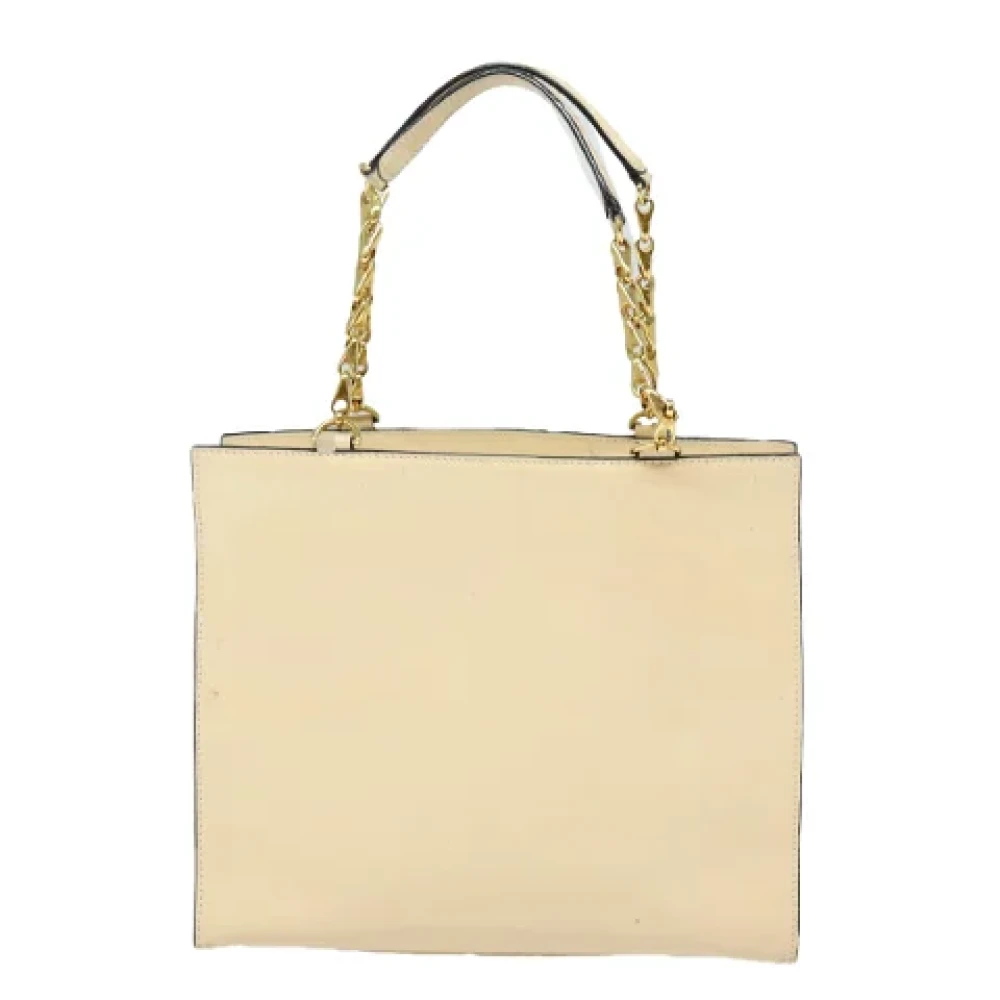 Celine Vintage Pre-owned Leather celine-bags Beige Dames