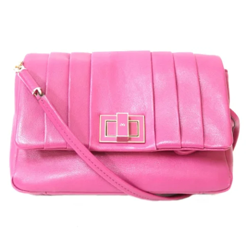 Anya Hindmarch Pre-owned Leather shoulder-bags Pink Dames