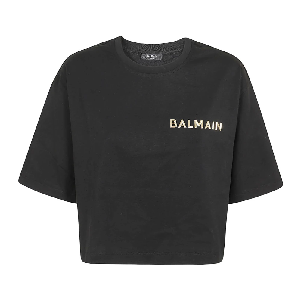 Balmain Zwarte T-shirts & Polos voor vrouwen Black Dames