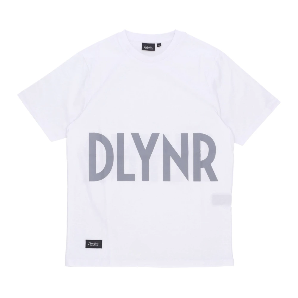 Dolly Noire Men's White T-Shirts, Xl, Box Logo Tee Cotton T-Shirt