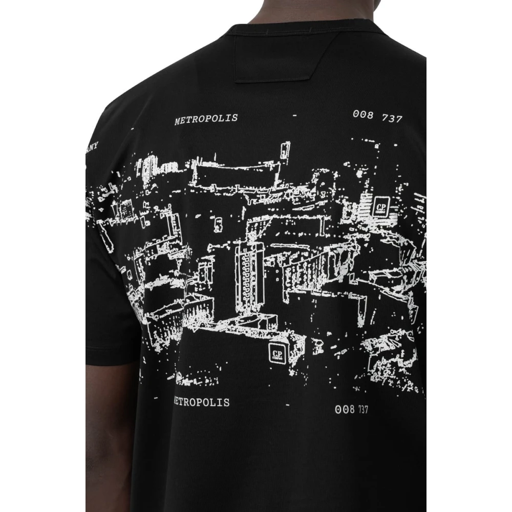 C.P. Company Zwart Katoenen T-shirt Regular Fit Black Heren