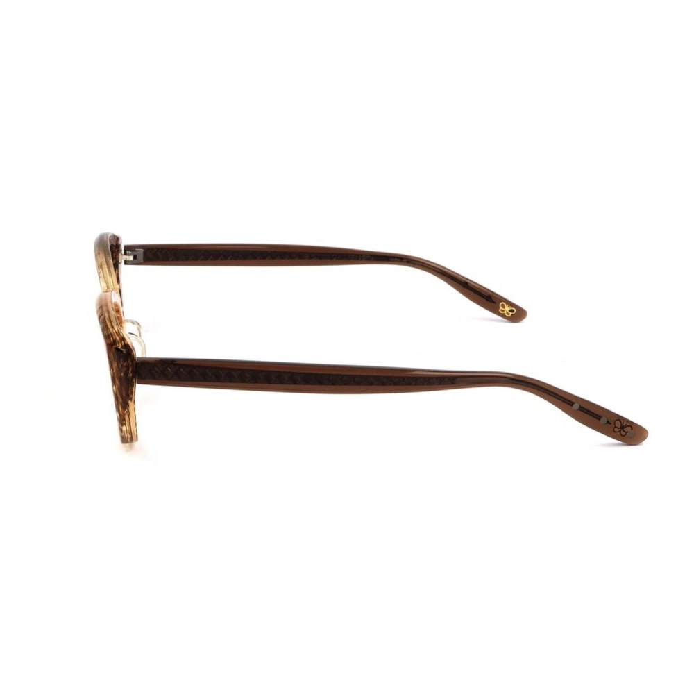 Bottega Veneta Bruine Acetaatframes met Transparante Wijzerplaat Brown Dames
