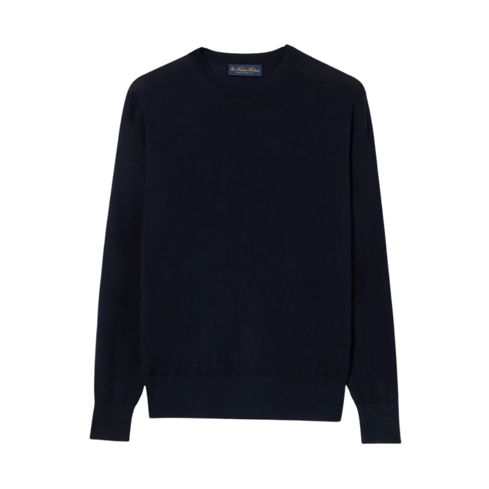 Brooks Brothers Wol-Kasjmier Truien met Ronde Hals Blue Heren