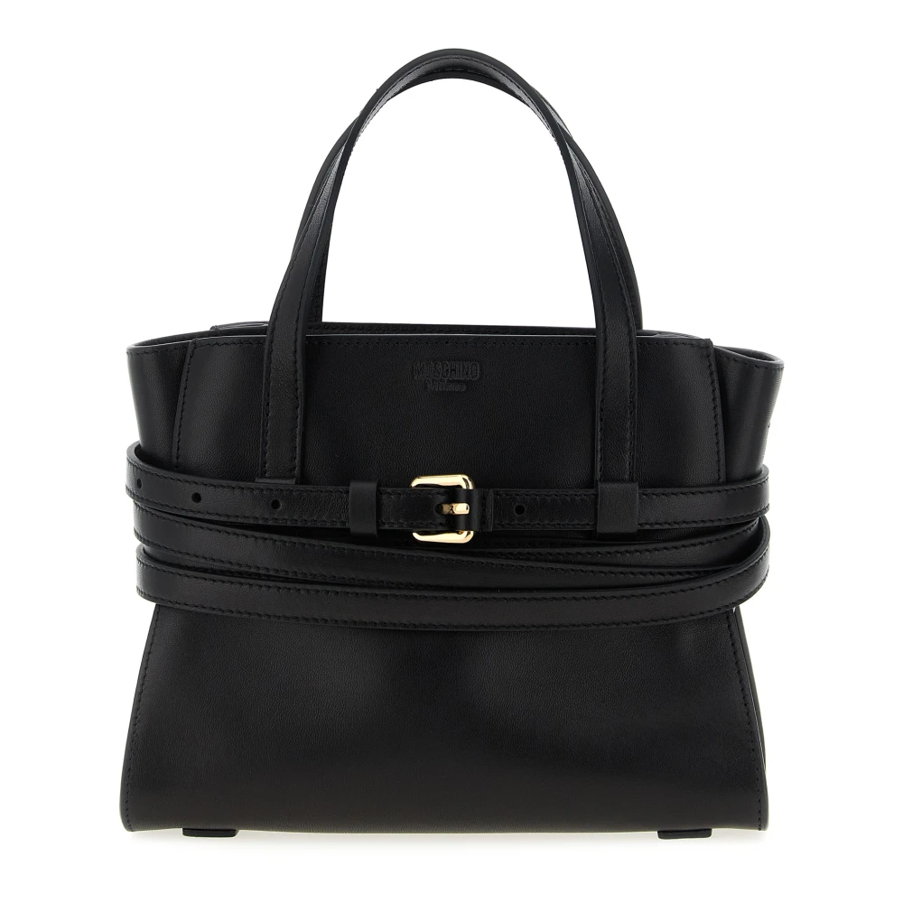 Moschino Women's Black Tie Me Small Handbag - Handbags - One Size - Bags