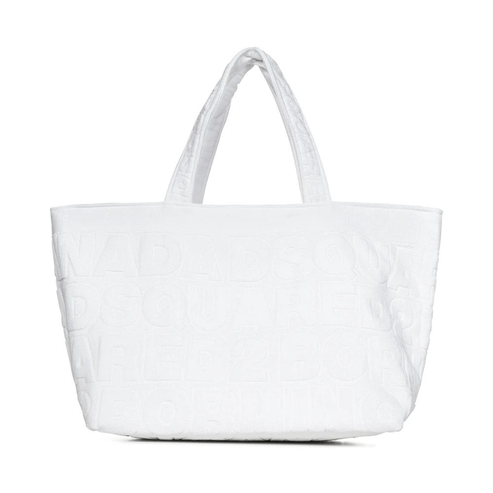 Dsquared2 Strand Logo Tote Tas Wit White Dames