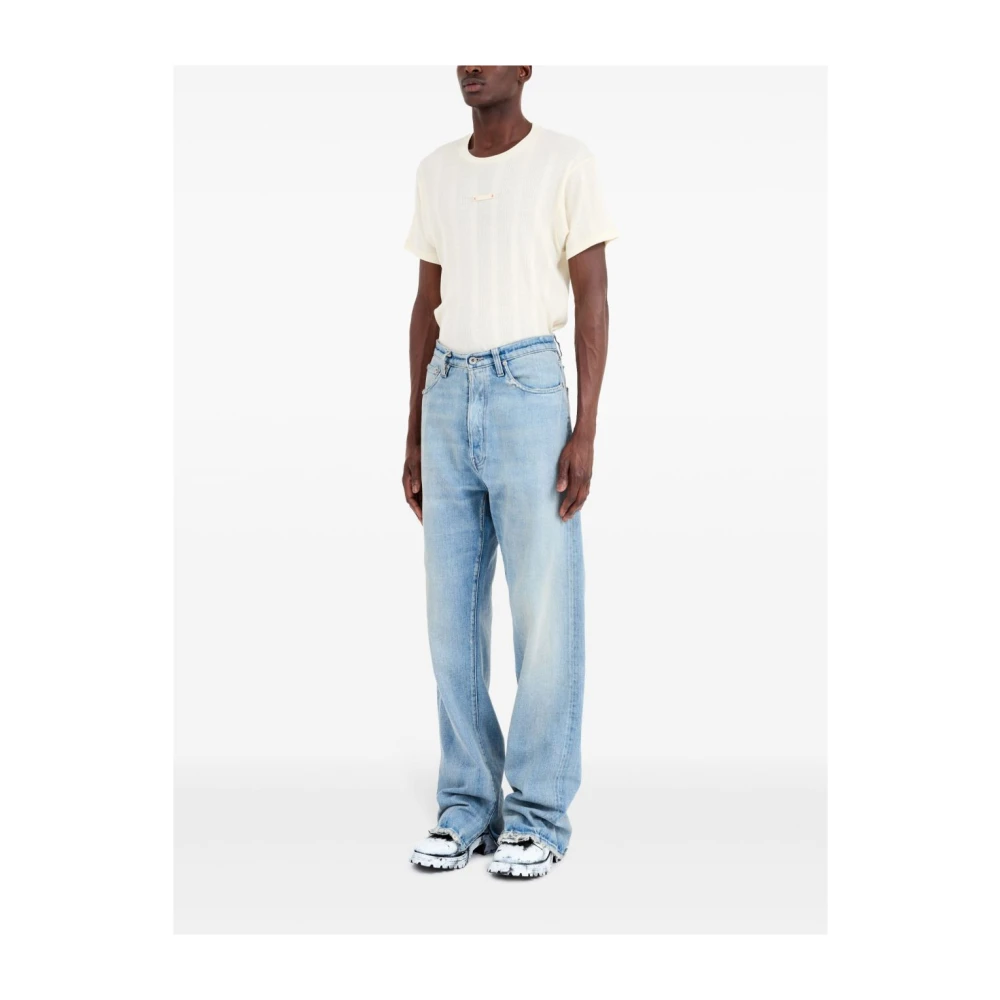 Maison Margiela Blauwe Denim Jeans Blue Heren