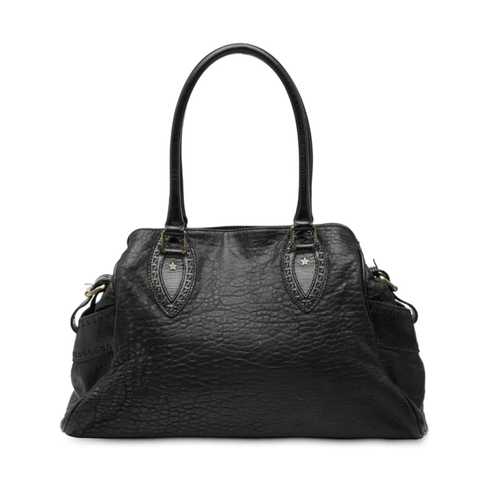 Fendi Vintage Women's Black Pre-Owned Structured Leather Tote Bag