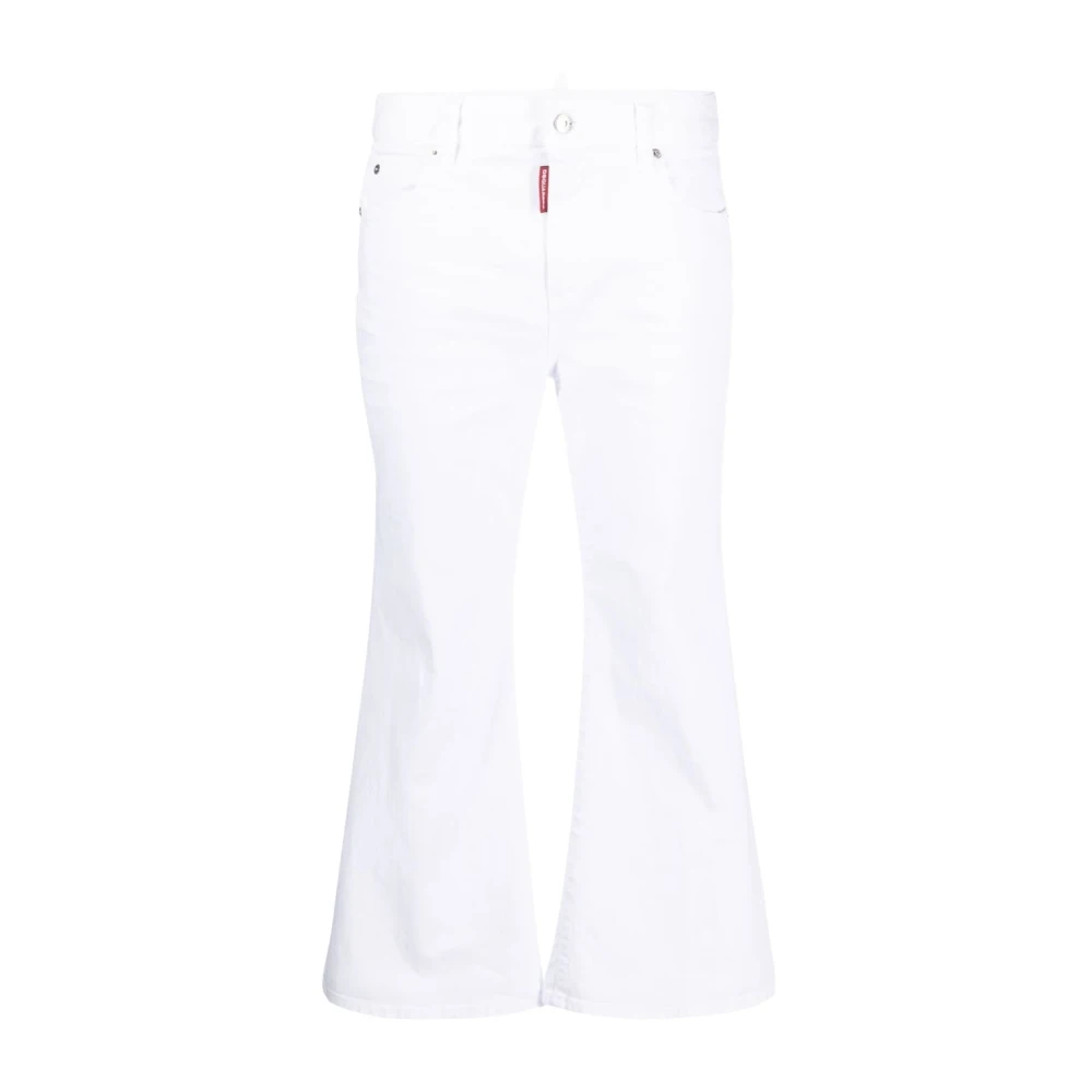 Dsquared2 Witte Bull Cropped Jeans White Dames