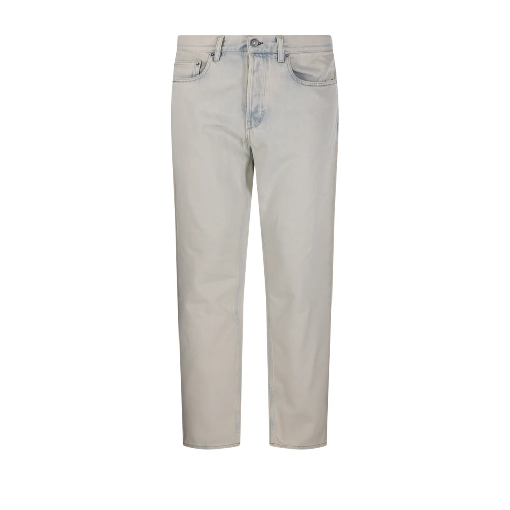 Golden Goose Men's Blue Straight Fit Jeans, W33, Pant Skate Loose Bleach Laguna Wash