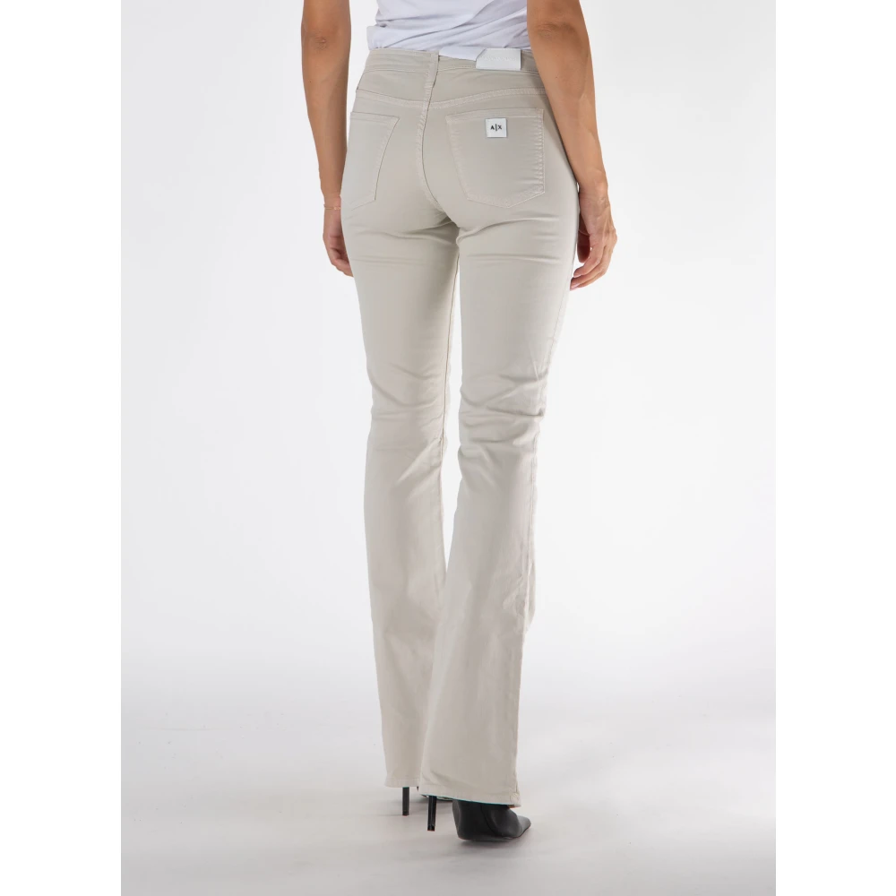 Armani Exchange Flare Broek Beige Dames