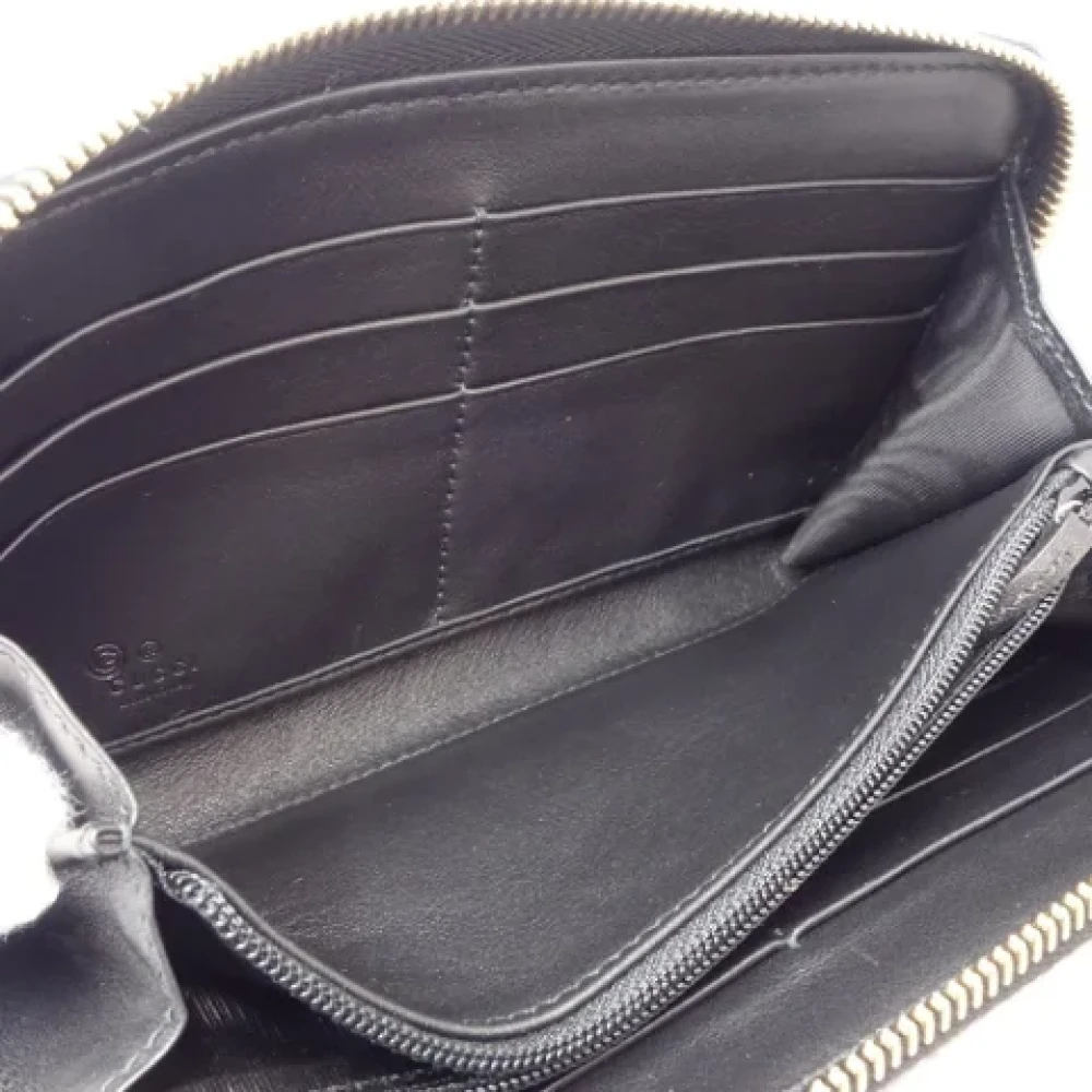 Gucci Vintage Pre-owned Leather wallets Black Dames