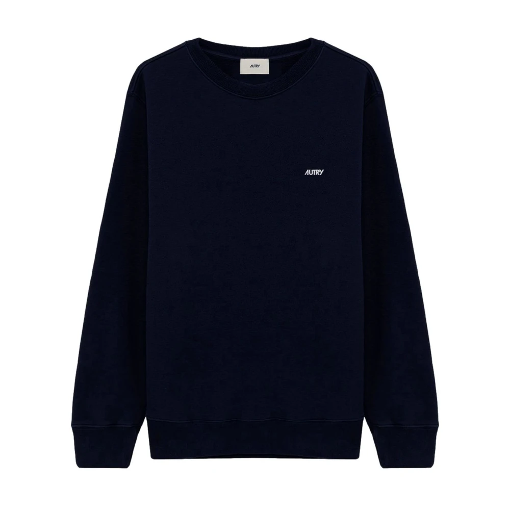 Autry Navy Blue Ronde Hals Sweatshirt Blue Heren