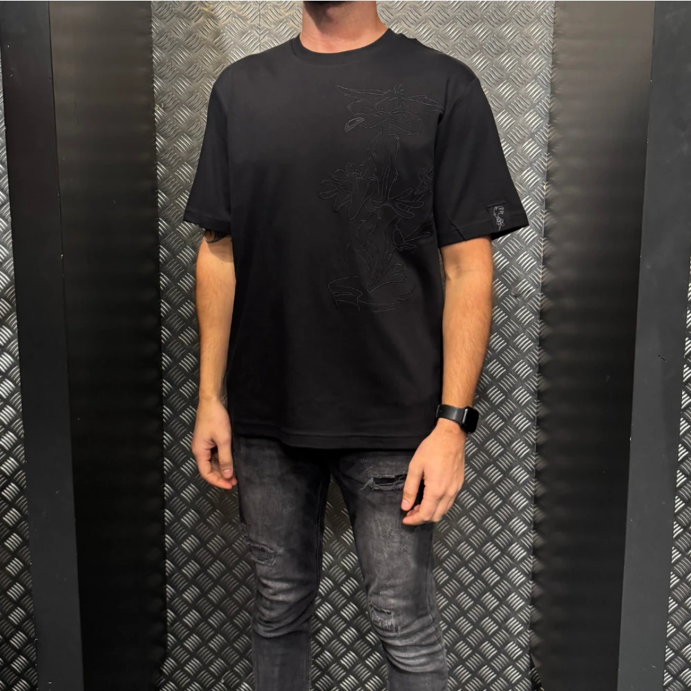 Iceberg Zwarte Coyote T-shirt Black Heren