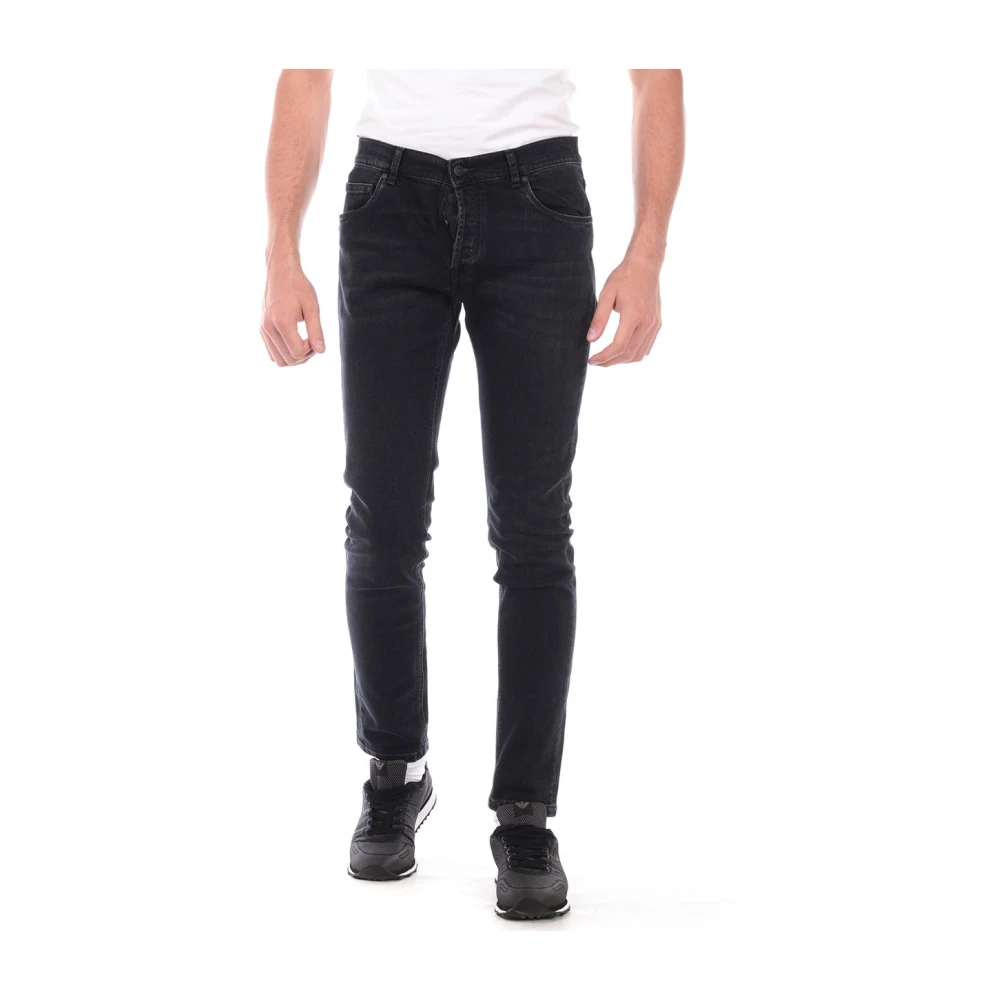 Daniele Alessandrini Men's Black Slim Fit Jeans, W29, Classic Denim Jeans