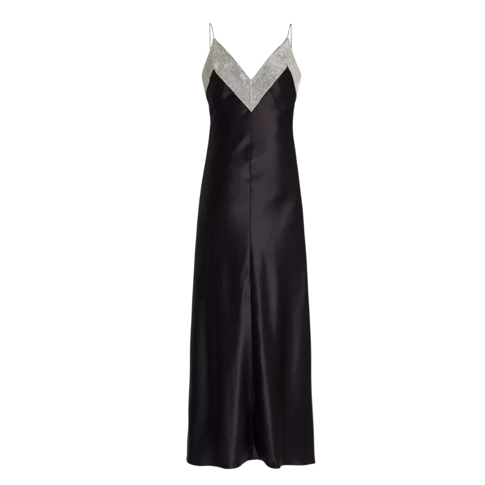 Nué Women's Black Crystal Embellished Dress