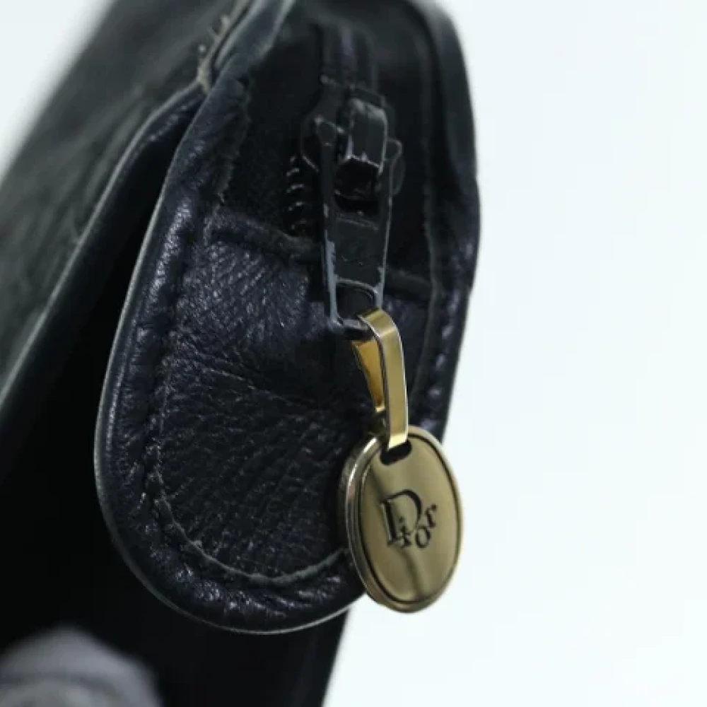 Dior Vintage Pre-owned Canvas clutches Black Dames