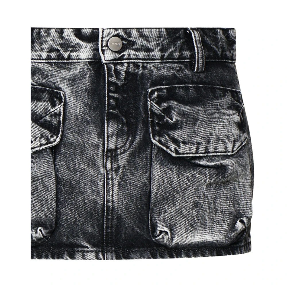 Icon Denim Verouderd Grijs Denim Mini Rok Gray Dames
