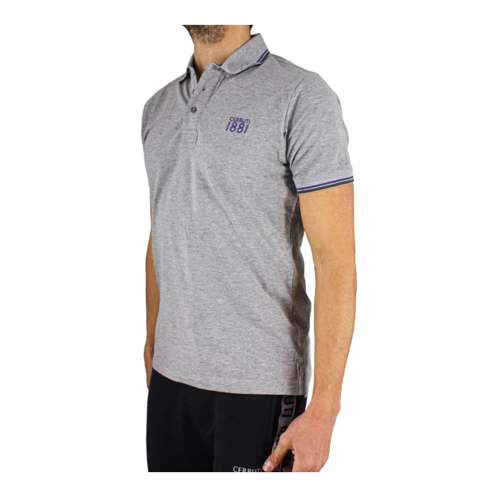 Cerruti 1881 Grijze Polo Shirt Piqué Gebreid Gray Heren