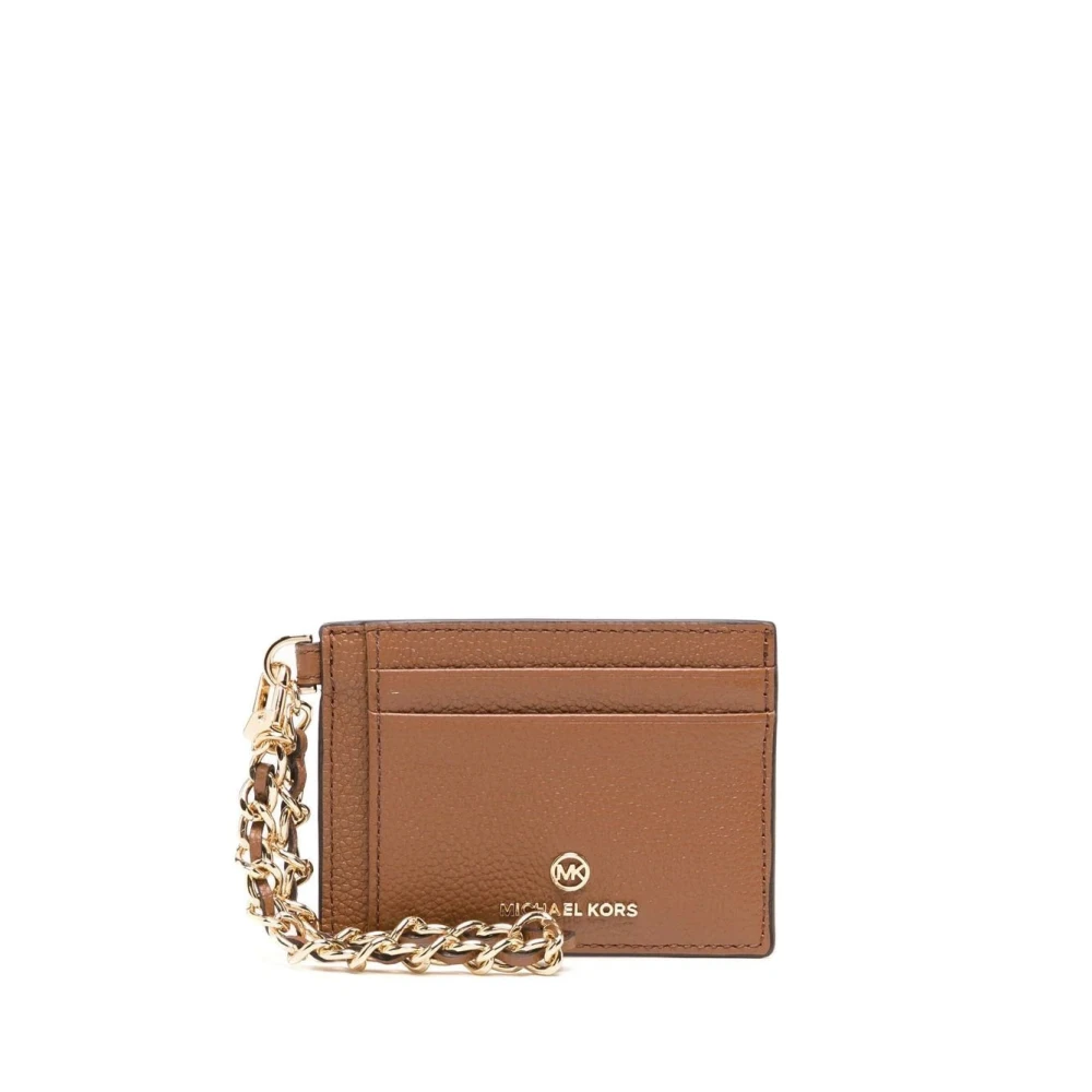 Michael Kors Chain Card Holder Portemonnee Brown Dames