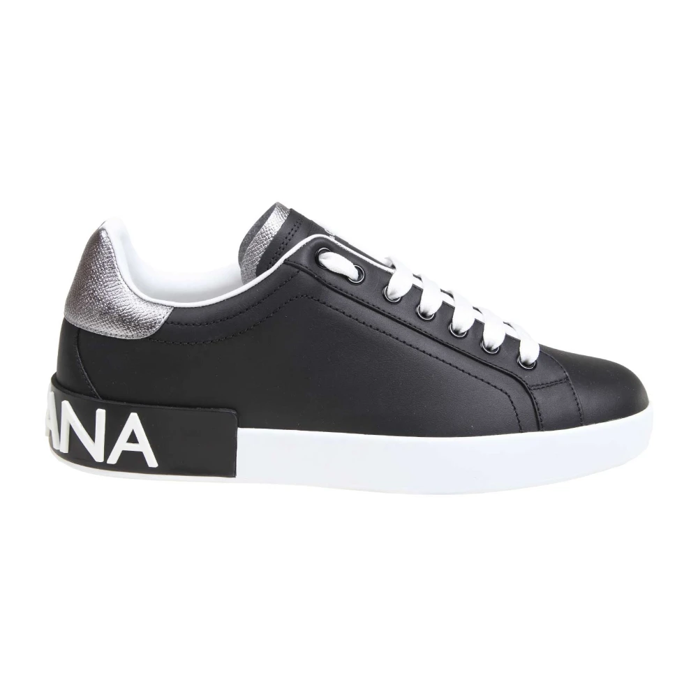 Dolce & Gabbana Men's Black Sneakers, 6 Uk, Portofino Trainers