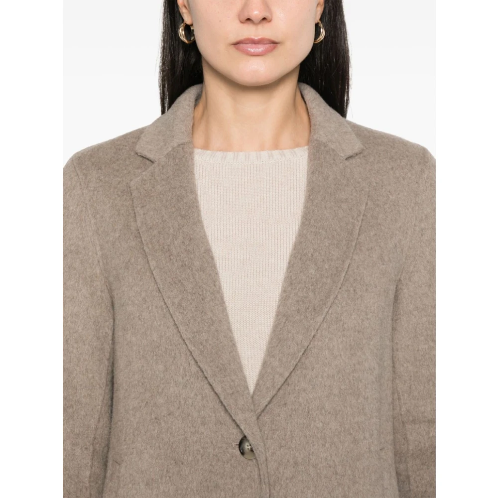 Seventy Taupe Wollen Jas Gray Dames
