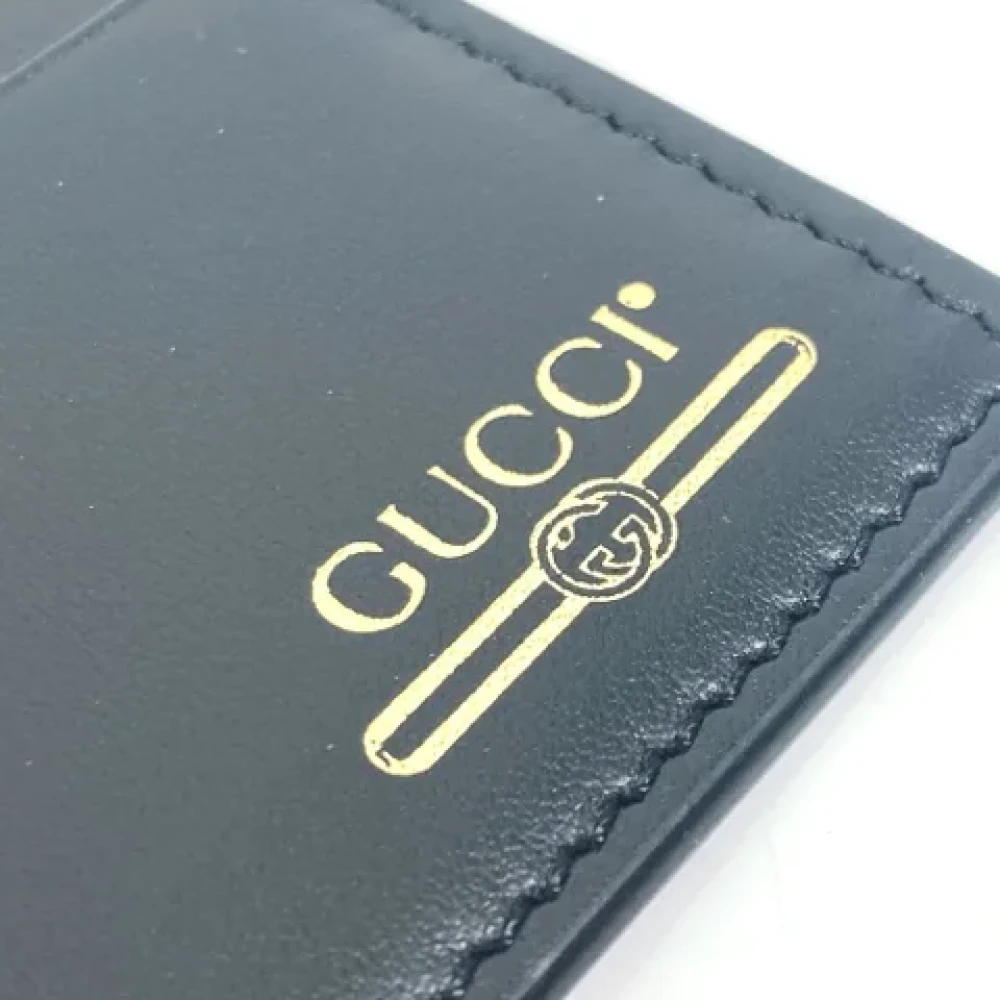 Gucci Vintage Pre-owned Leather wallets Black Heren