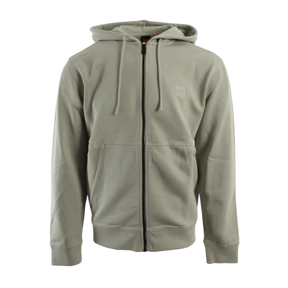 Hugo Green Zip-Throughs, Male, Xl, Zetalky Zip Hoodie