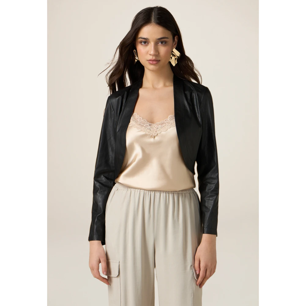 Oltre Korte Bolero Jas Black Dames