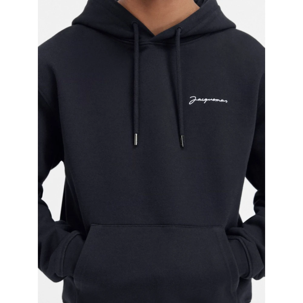 Jacquemus Geborduurde Sweatshirt Jurk Black Dames