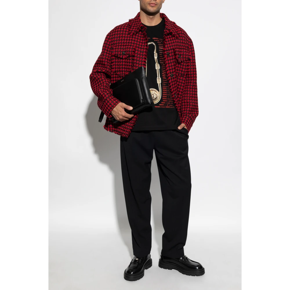 Versace Tweed jas Red Heren