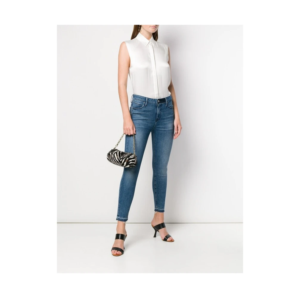 RTA Blauwe Cropped Skinny Denim Jeans Blue Dames