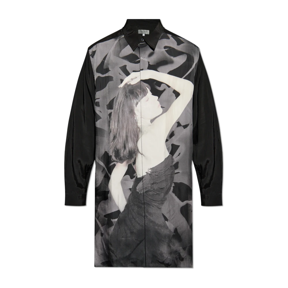 Y-3 Gedrukt Shirt Black Heren