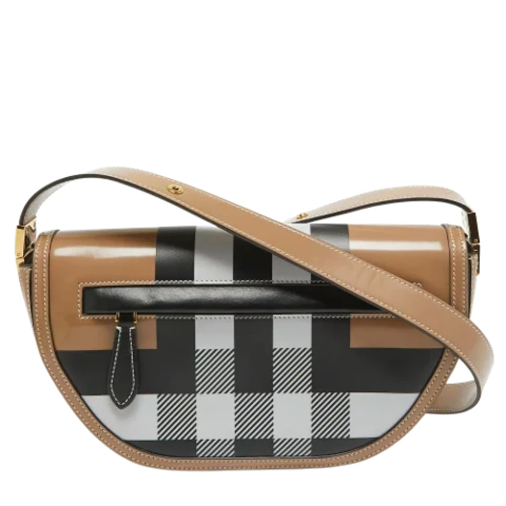 Burberry Vintage Pre-owned Leather shoulder-bags Beige Dames