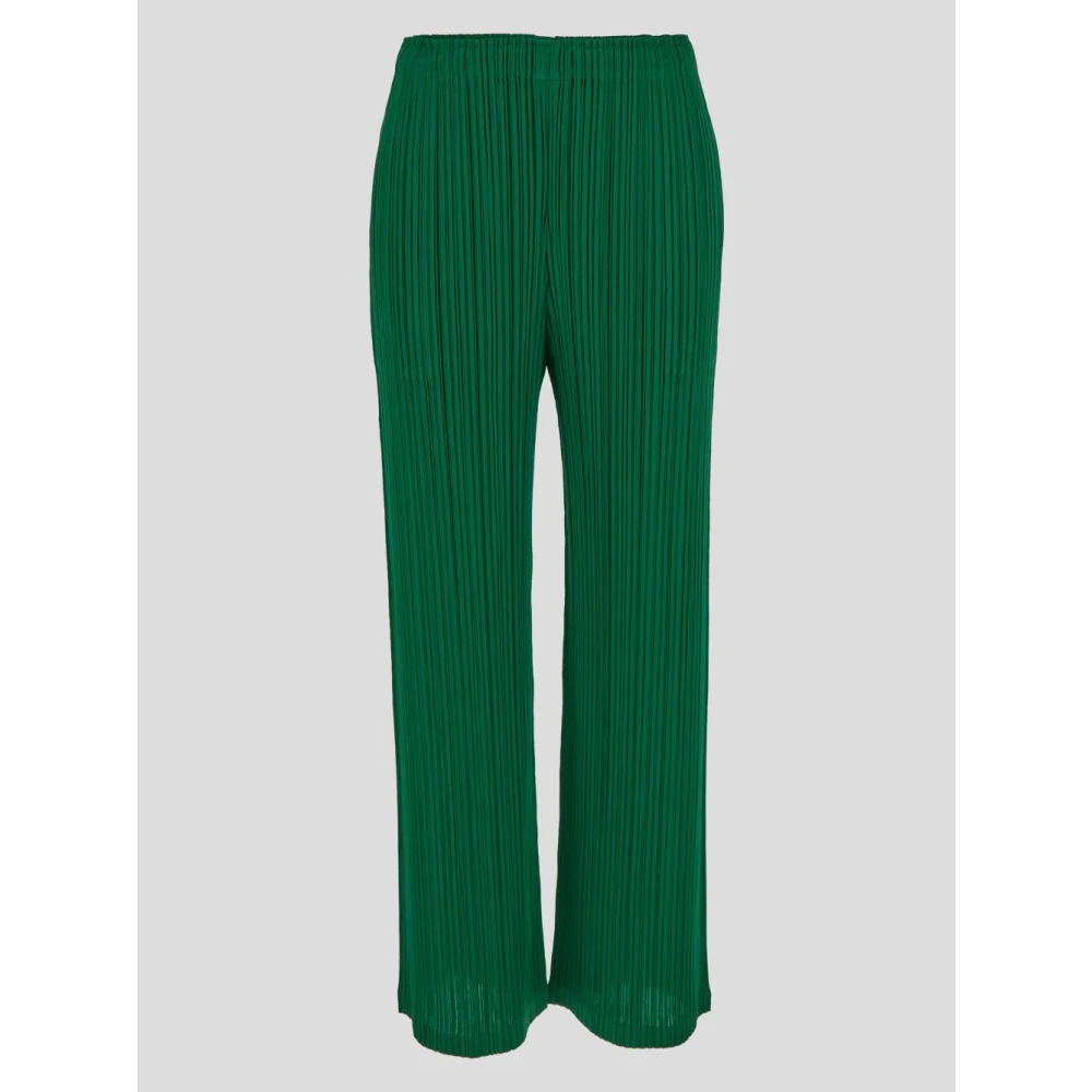 Issey Miyake Wide Trousers Green Dames