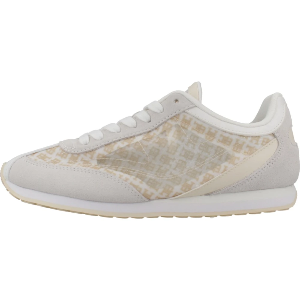 Tommy Hilfiger Monogram Heritage Runner Sneakers Dames Schoenen Beige