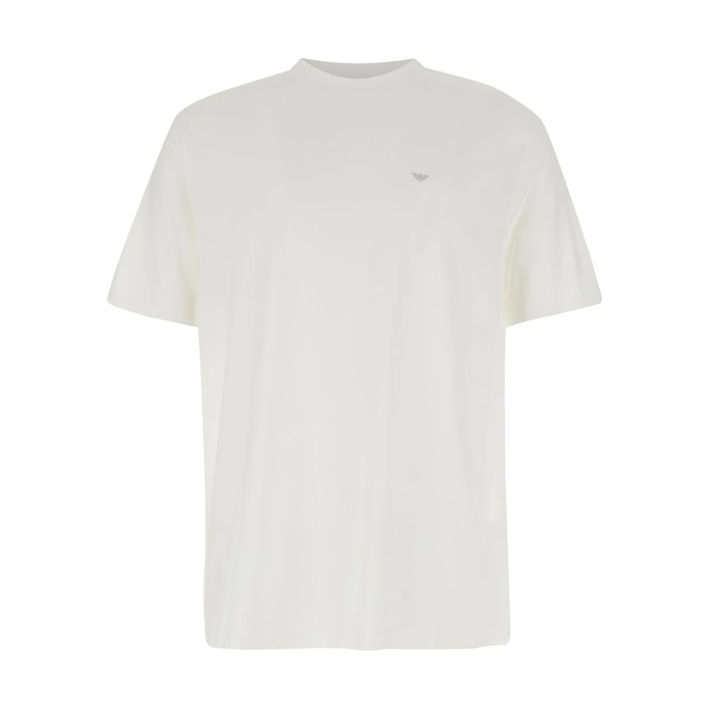 Emporio Armani Witte Travel Basic T-shirt White Heren