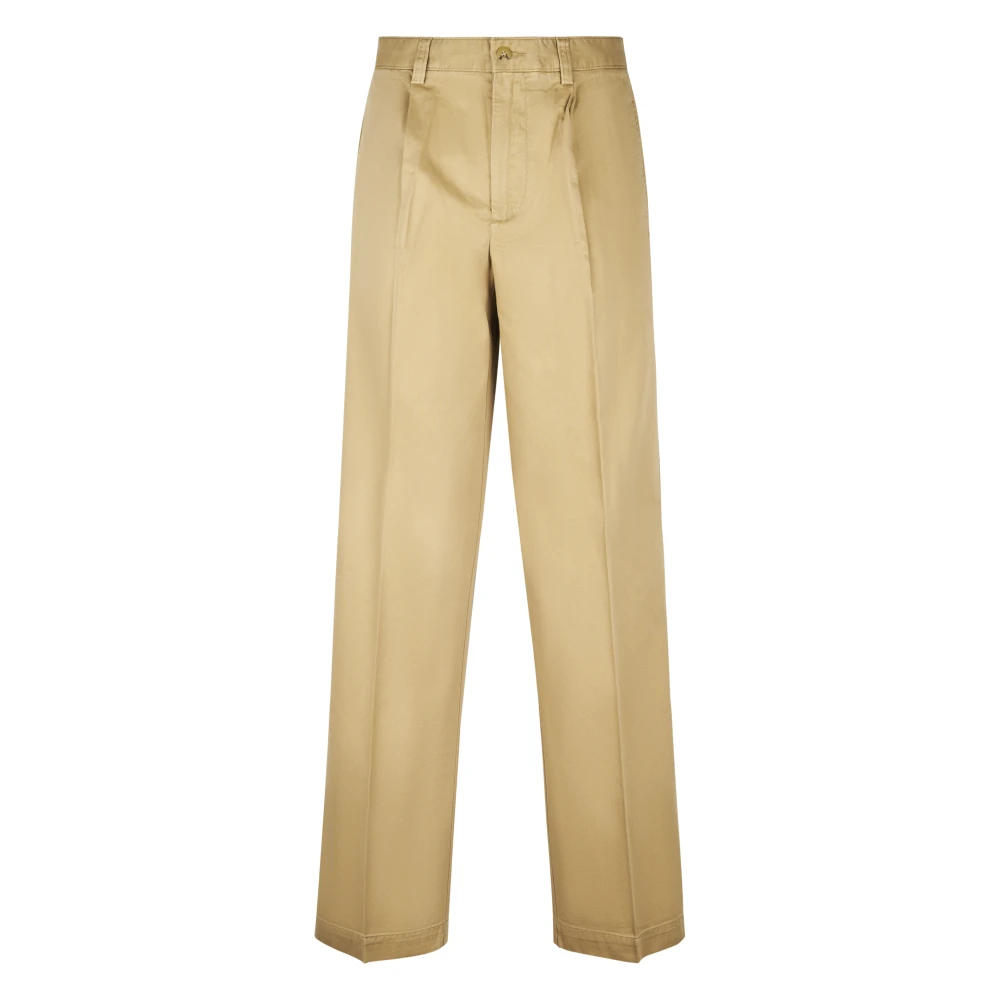 Polo Ralph Lauren Women's Brown Wide Trousers, Xs, Woven Straight Trousers