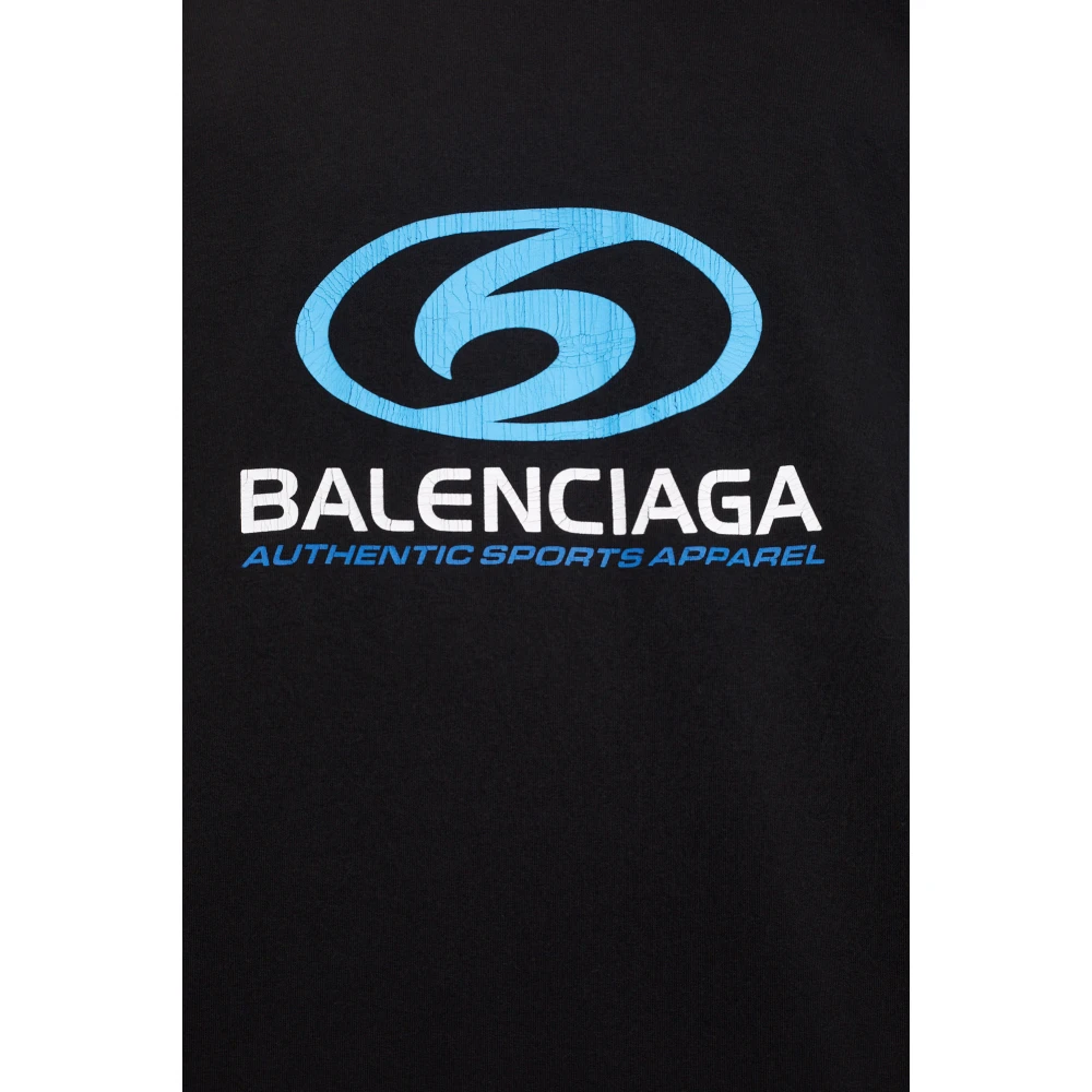 Balenciaga T-shirt met logo-print Black Heren