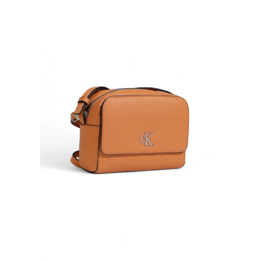 Calvin Klein Jeans Stijlvolle Dames Tas Herfst Winter Collectie Orange Dames